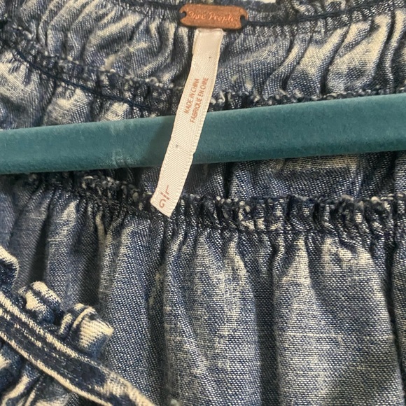 Free People Denim Top Large - Picture 2 of 2